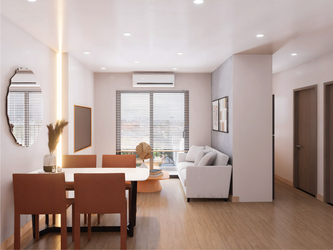 Phối cảnh 3D nội thất căn hộ 3 phòng ngủ Việt Hàn Capital