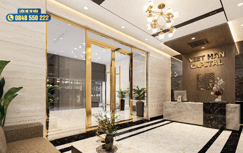 sảnh tòa nhà NOXH Việt Hàn Capital