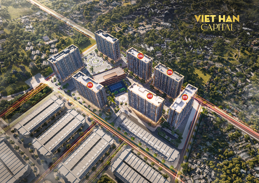 Phổi cảnh tổng thể dự án nhà ở xã hội Việt Hàn Capital Phổ Yên Thái Nguyên
