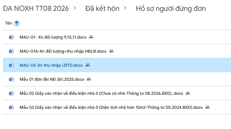 Hồ sơ đăng ký mua nhà ở xã hội Việt Hàn Capital