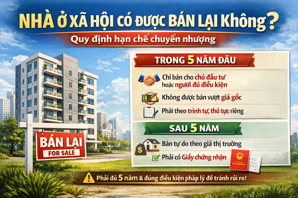 Nhà ở xã hội có được bán lại không