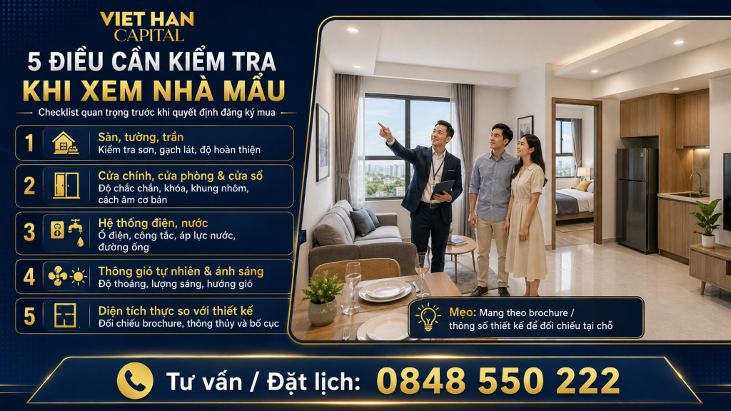 5 Điều Cần Kiểm Tra Khi Xem Nhà Mẫu NOXH Việt Hàn Capital