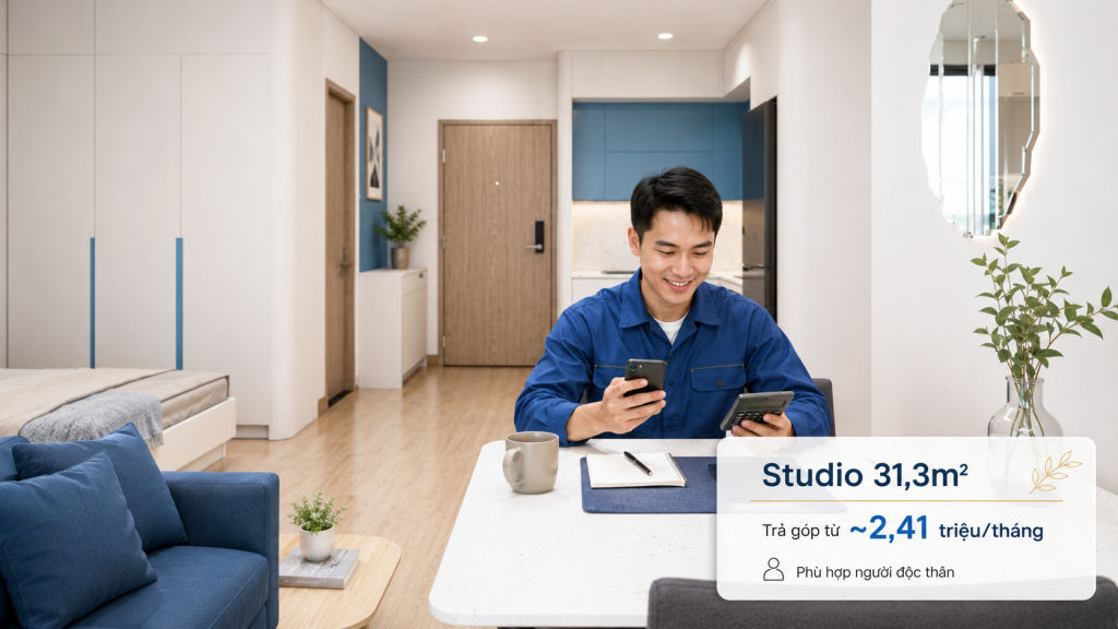 Căn hộ Studio NOXH Việt Hàn Capital