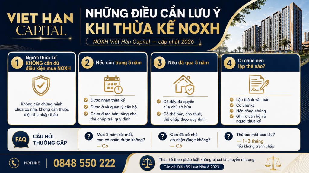 Những điều cần lưu ý khi Thừa Kế NOXH Việt Hàn Capital Những điều cần lưu ý khi Thừa Kế NOXH Việt Hàn Capital