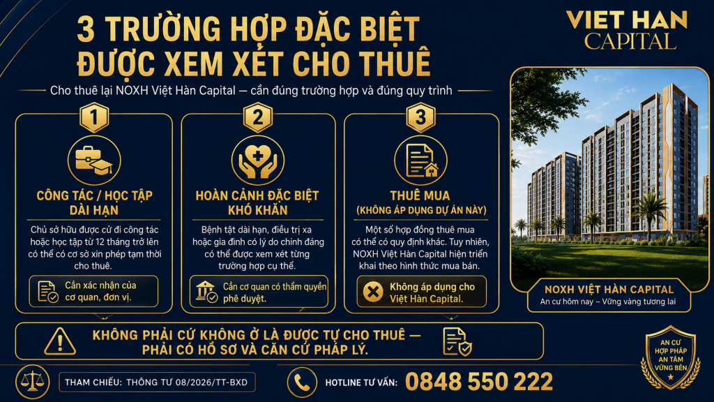 Trường Hợp Đặc Biệt Được Xem Xét Cho Thuê