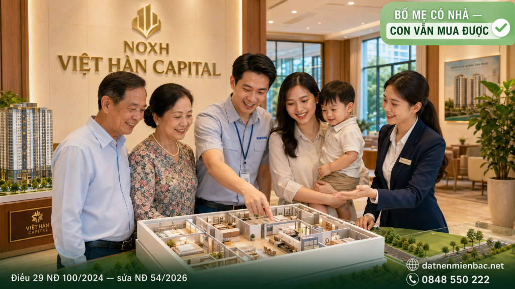 Bố mẹ có nhà — con mua NOXH Việt Hàn Capital? Đ29 NĐ 100 