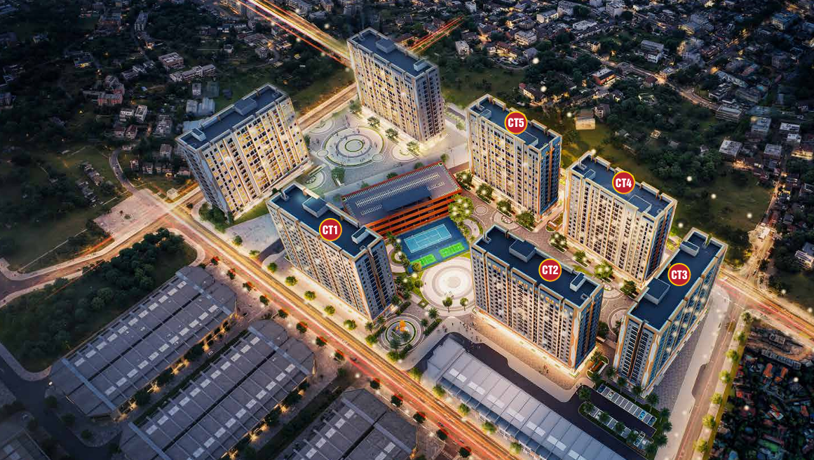 phối cảnh các tòa nhà nhà ở xã hội Việt Hàn Capital