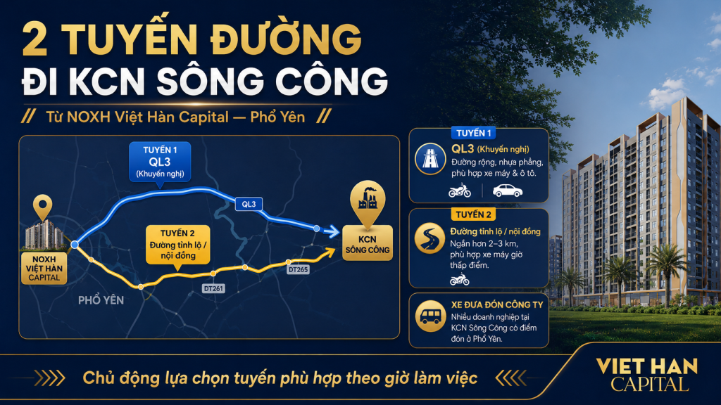 Tuyến đường di chuyển KCN Sông Công Thái Nguyên Tuyến đường di chuyển KCN Sông Công Thái Nguyên