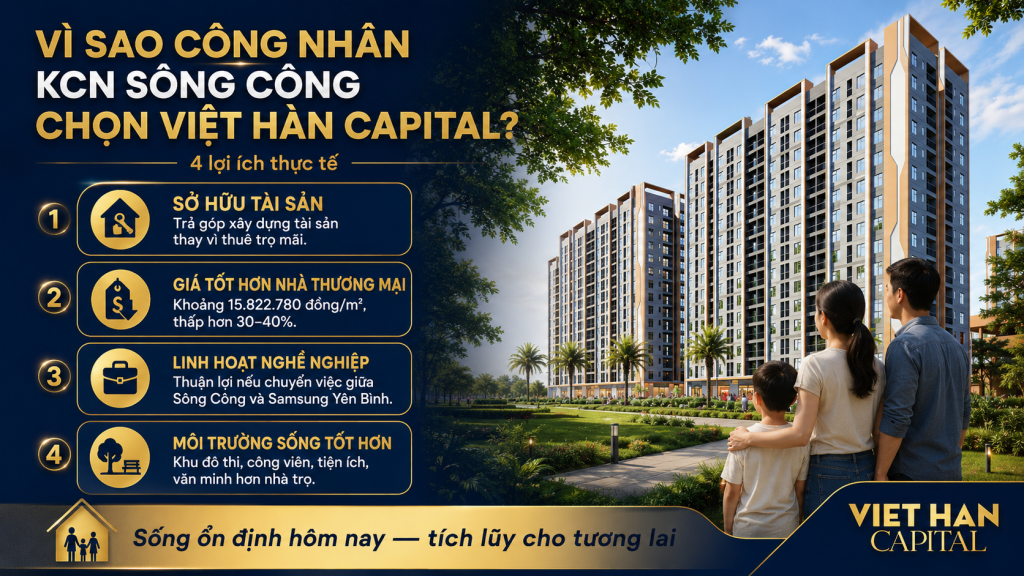 Vì sao công nhân KCN Sông Công chọn Việt Hàn Capital Vì sao công nhân KCN Sông Công chọn Việt Hàn Capital