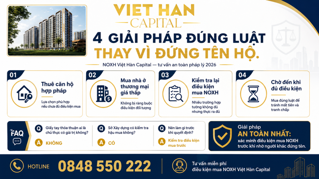 4 Giải Pháp Đúng Luật Thay Vì Đứng Tên Hộ nhà ở xã hội Việt Hàn