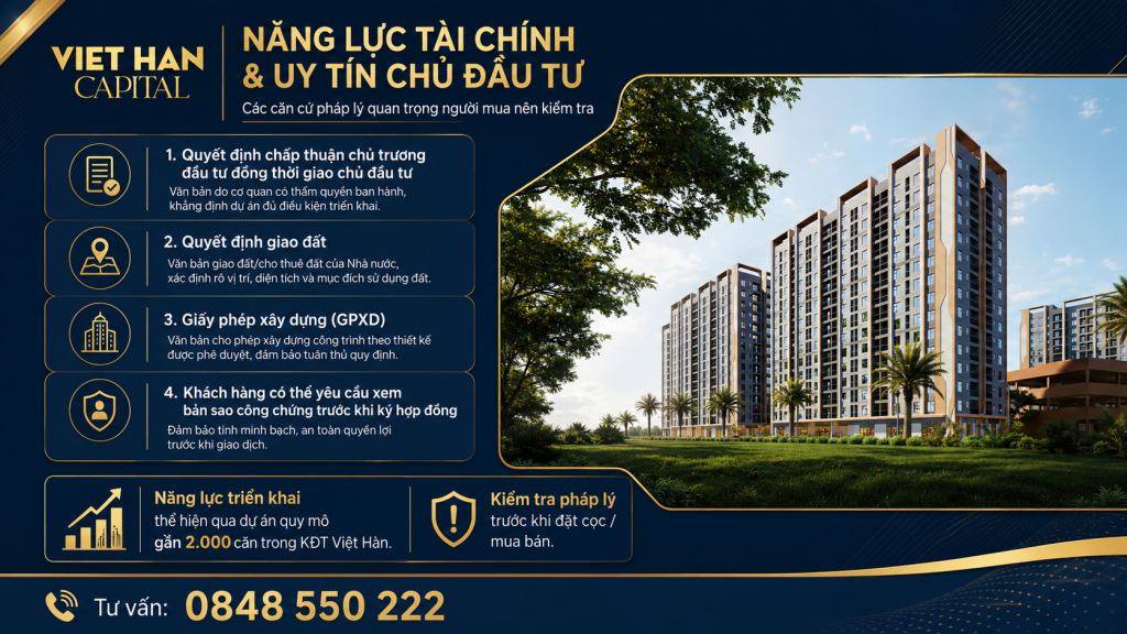 Năng Lực Chủ Đầu Tư Việt Hàn Capital Năng Lực Chủ Đầu Tư Việt Hàn Capital