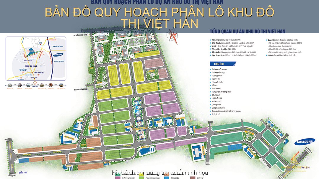 bản đồ quy hoạch đất nền Khu đô thị Việt Hàn