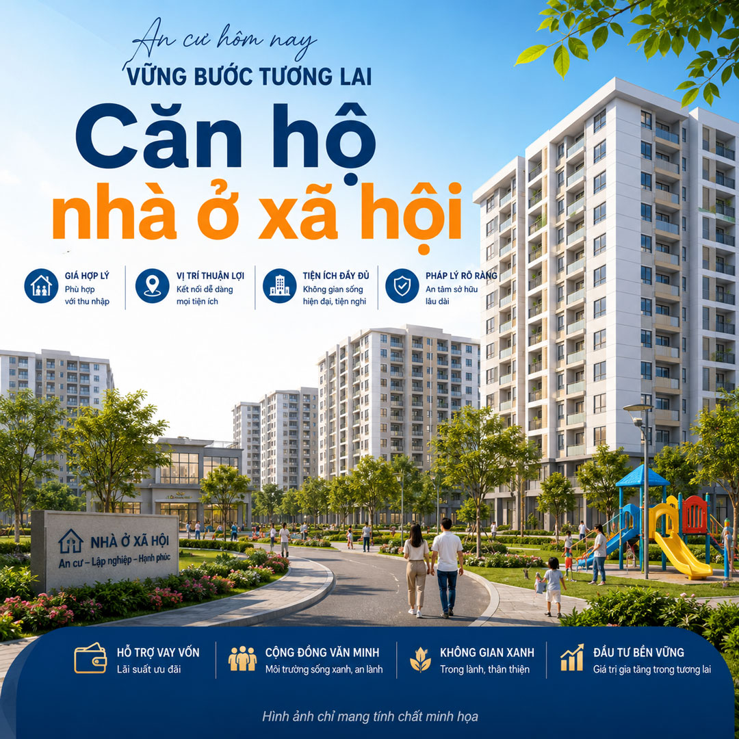Phối cảnh khu căn hộ nhà ở xã hội Đường 70 Miêu Nha