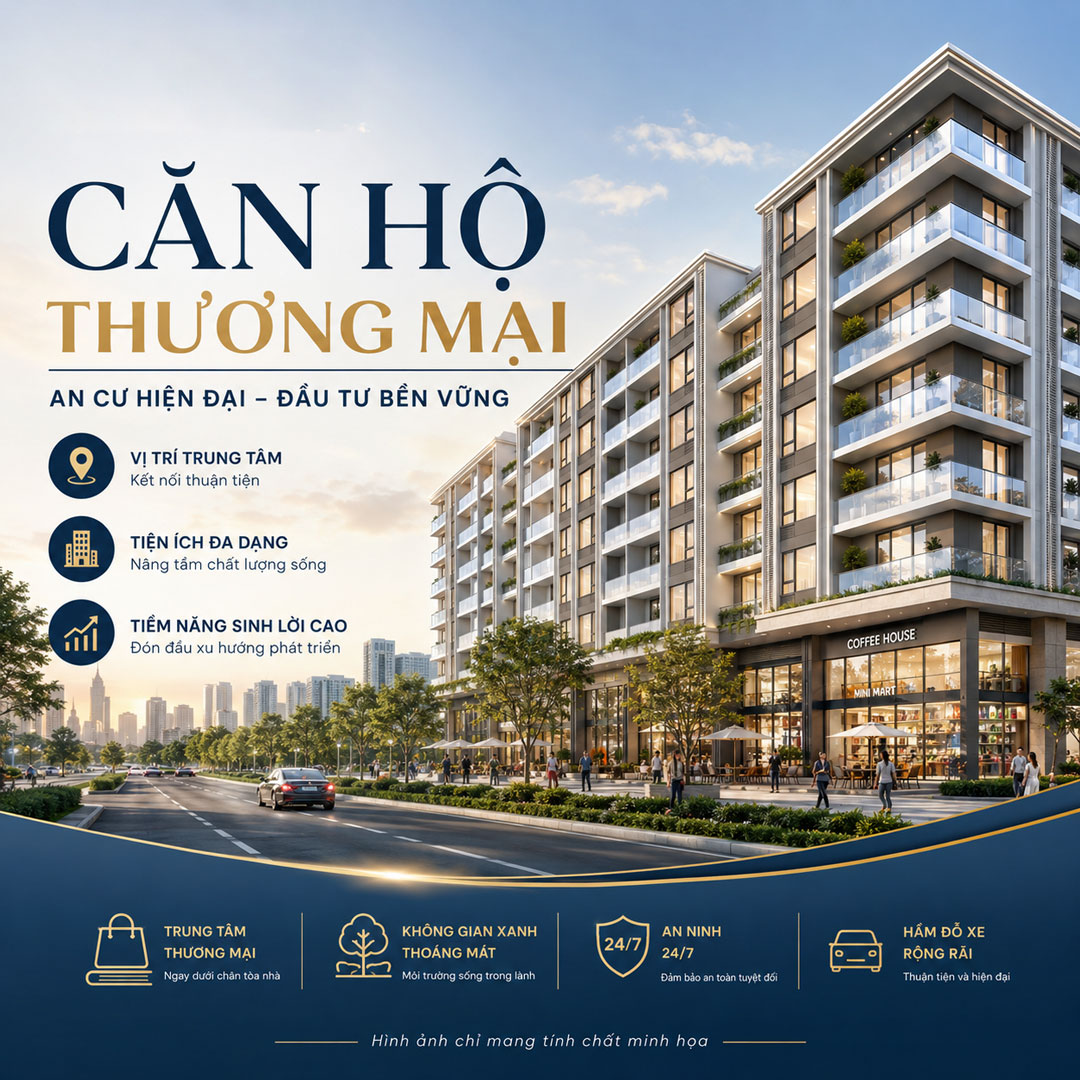 Phối cảnh căn hộ thương mại Đường 70 Miêu Nha