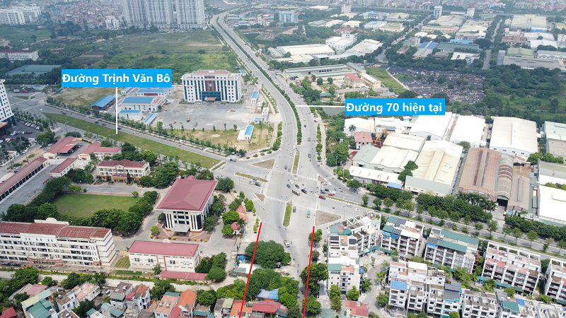 Đường Trịnh Văn Bô kéo dài thông tới dự án NƠXH Miêu Nha