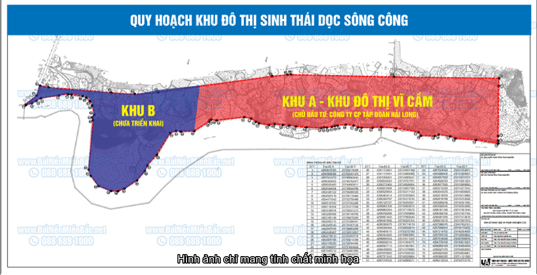 mặt bằng 1/500 khu đô thị Vĩ Cầm Sông Công