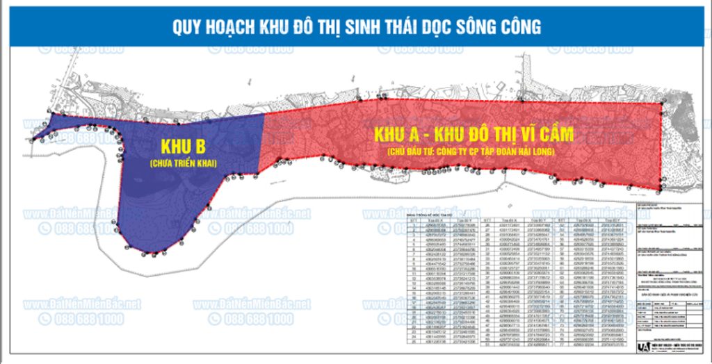 Mặt bằng quy hoạch tổng thể 1/500 Khu đô thị Vĩ Cầm