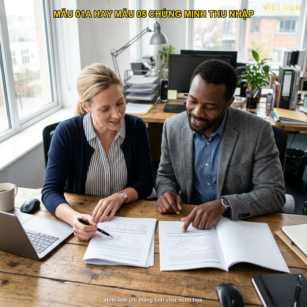 mẫu 01a hay mẫu 05 chứng minh thu nhập mua NOXH Việt Hàn Capital