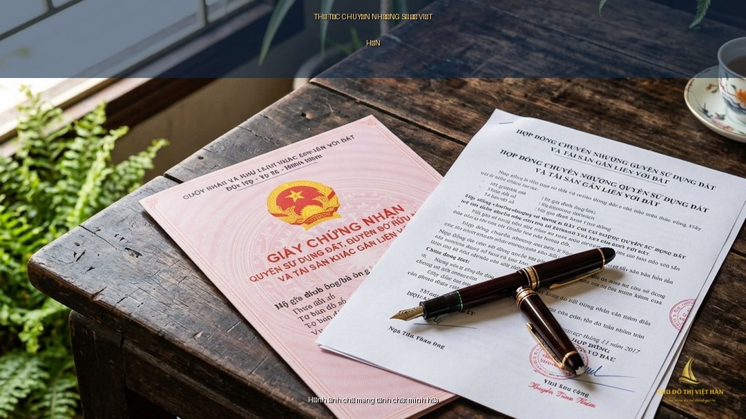 thủ tục chuyển nhượng sổ đỏ Việt Hàn