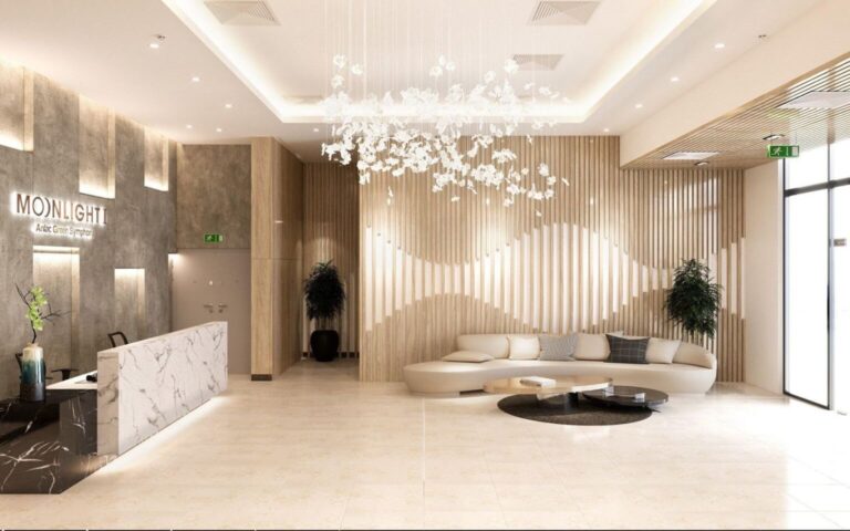 Sảnh đón sang trọng được quản lý bởi đơn vị vận hành CBRE tại Moonlight 2