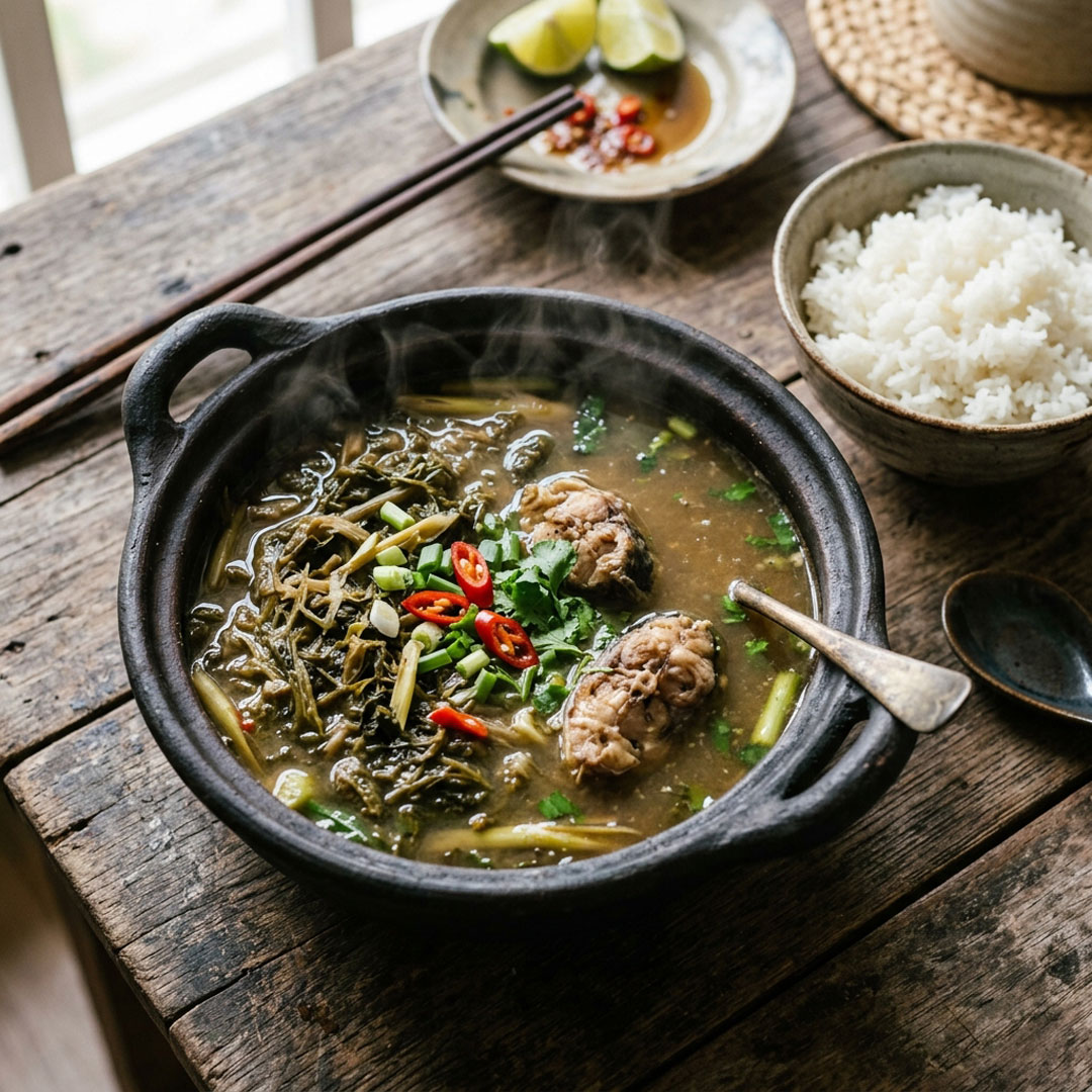 Canh rau sắn chua Phú Thọ