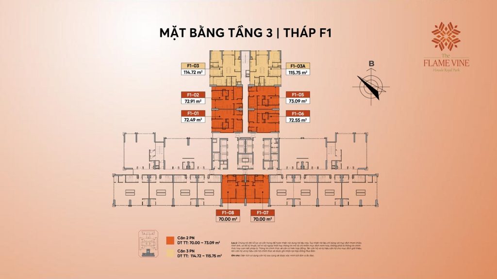 Mặt bằng Tầng 3 Tháp F1