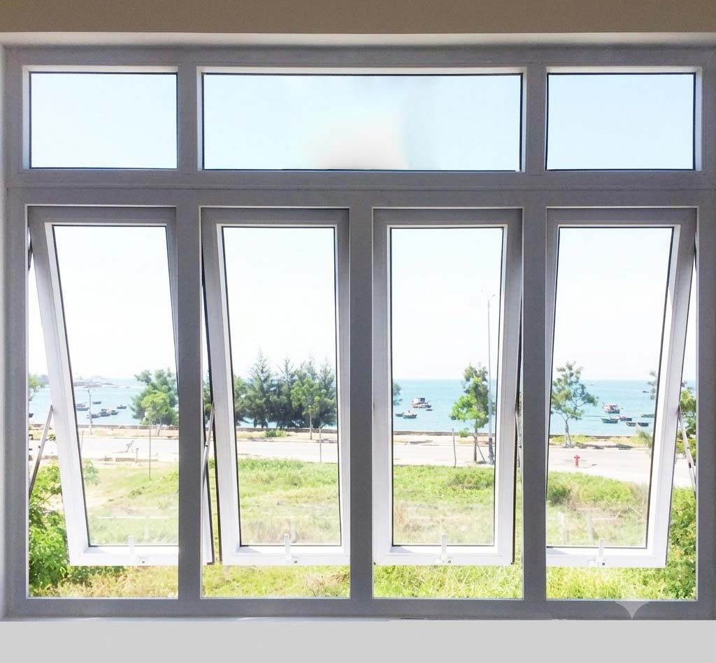 Cửa nhôm Xingfa phòng khách đẹp vân gỗ