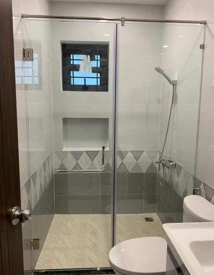 Cabin tắm kính mở quay 1 cánh