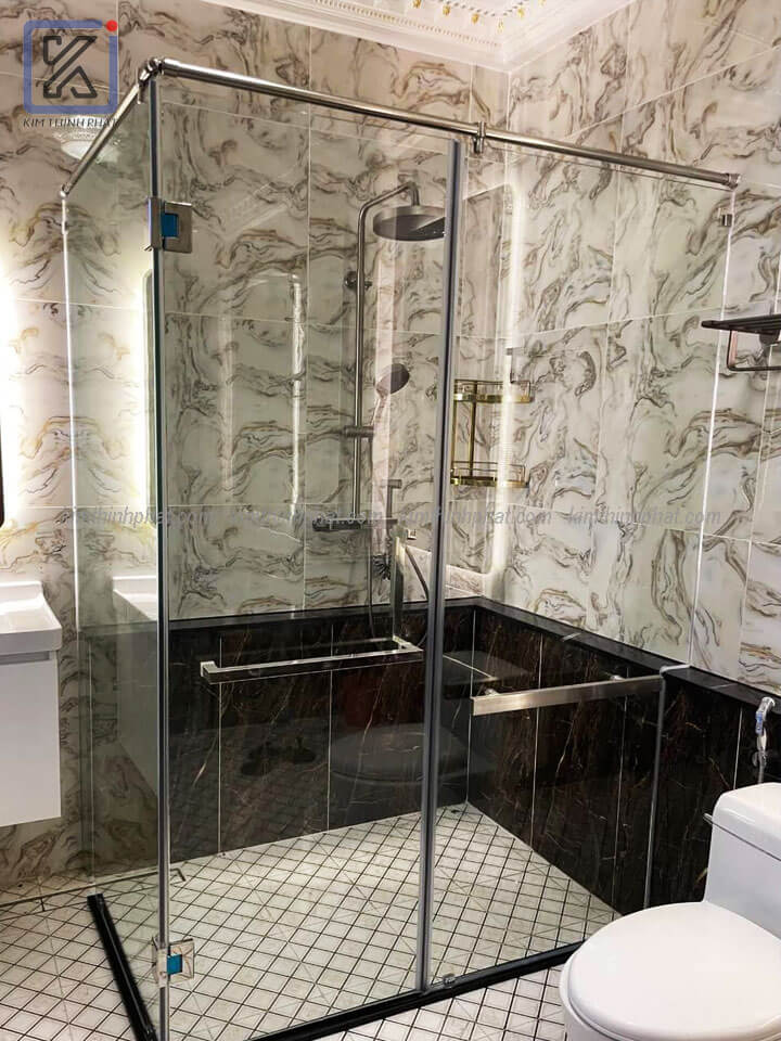 Phòng tắm kính cường lực tại Mỹ Đình — Nam Phong Glass