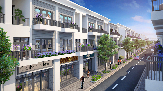 Phối cảnh nhà phố thương mại Shophouse Foresa