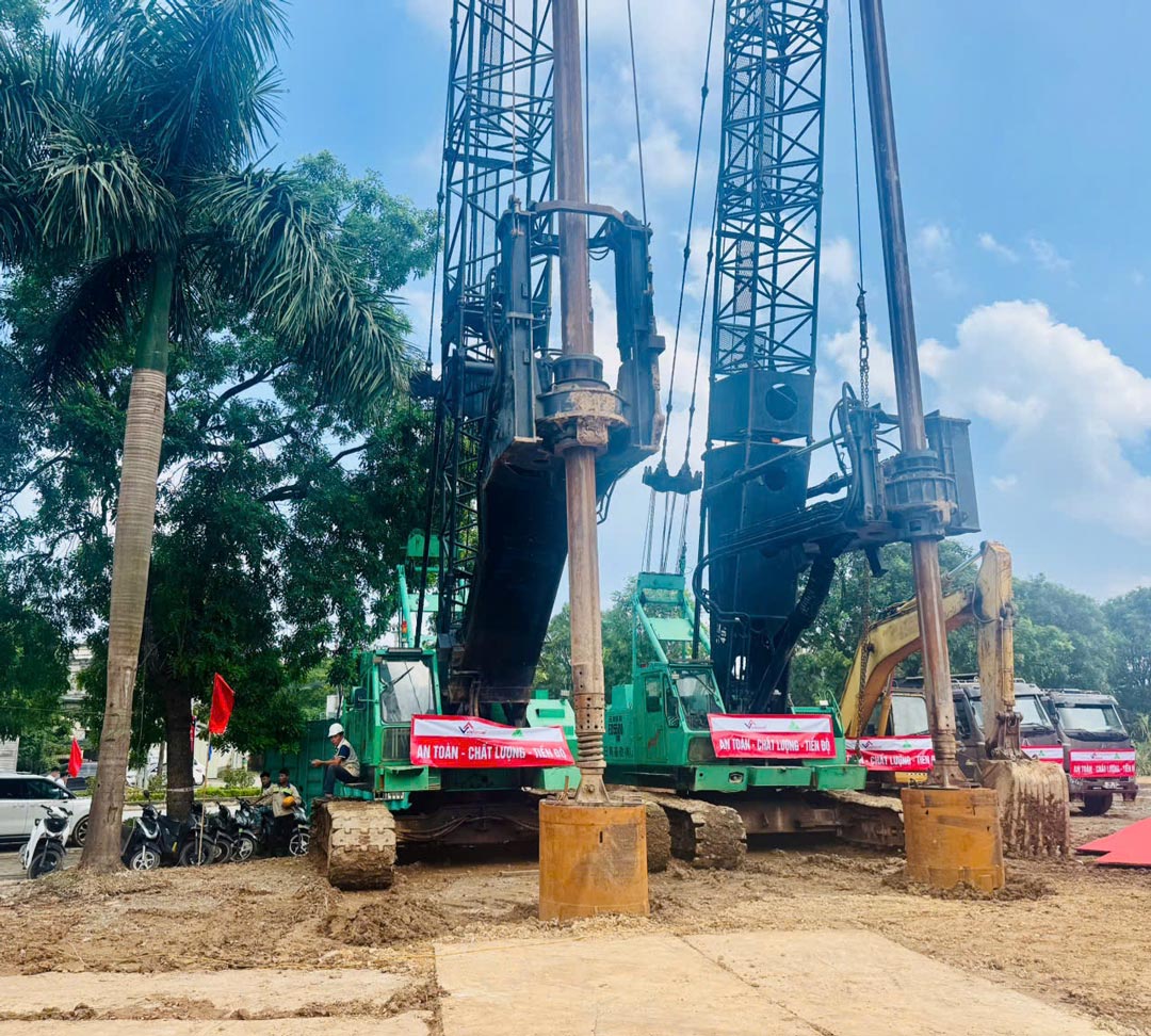 Tiến độ thi công thực tế NOXH Công an Xuân Phương