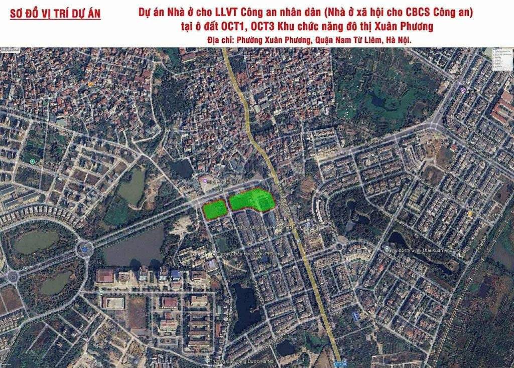 Bản đồ vị trí NOXH Công an Xuân Phương