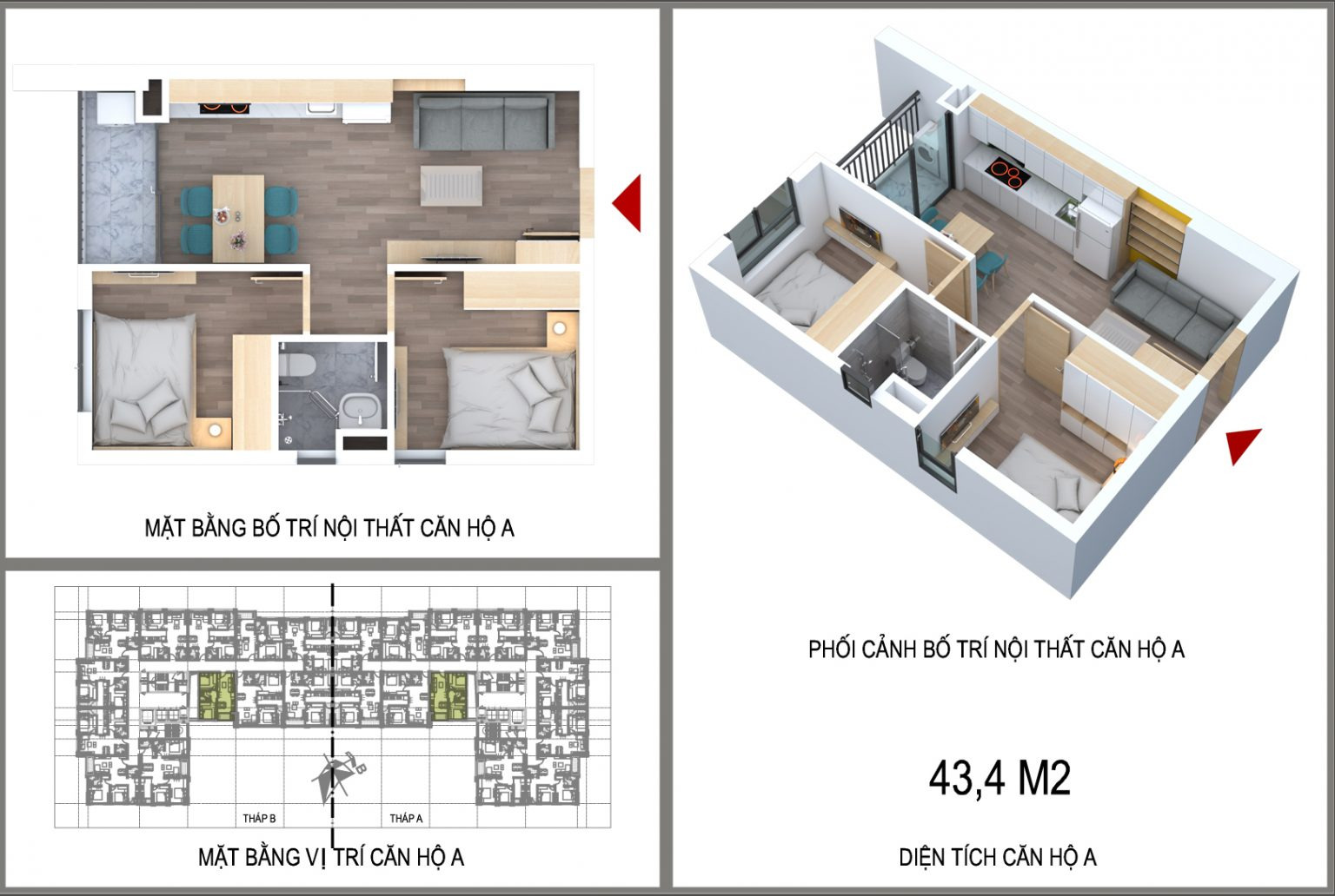 Thiết kế căn hộ loại A NT Home