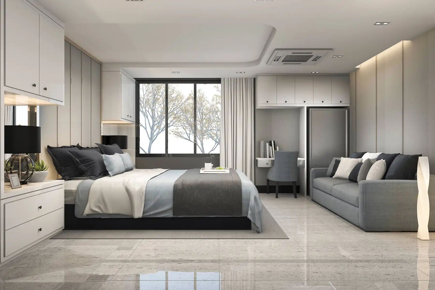 Không gian phòng ngủ thực tế làm căn cứ xác định chất lượng bàn giao Athena Complex Xuân Phương