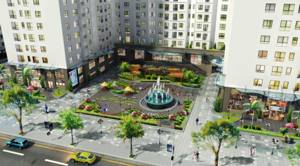 Không gian thương mại dịch vụ tiện ích sảnh tầng 1 chung cư Athena Complex Xuân Phương