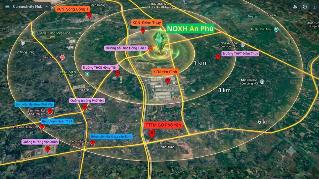 Bản đồ quy hoạch vị trí NOXH An Phú Phổ Yên Thái Nguyên