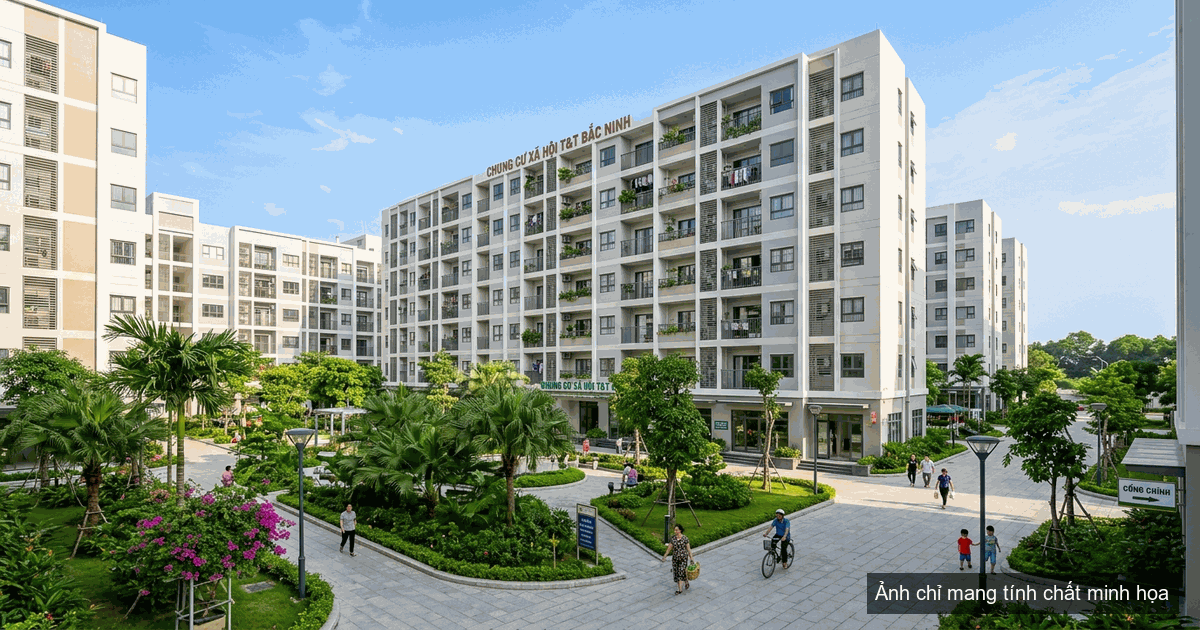 Khu nhà ở xã hội khang trang hiện đại tại Bắc Ninh phục vụ người lao động và chuyên gia