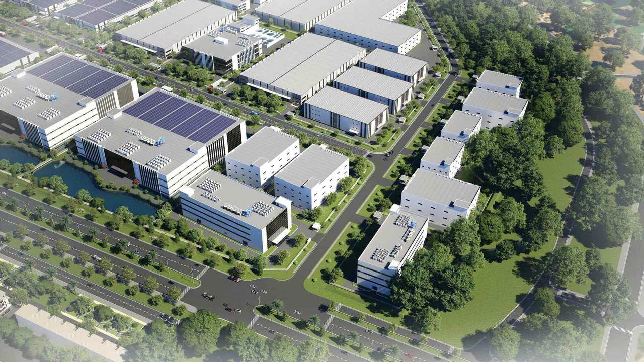 Hồ điều hòa cảnh quan 5.5 ha KCN Nam Bình Xuyên