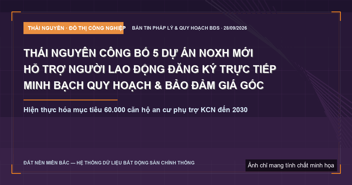 Thái Nguyên công bố danh mục 5 dự án nhà ở xã hội mới tại TP Thái Nguyên và Sông Công hỗ trợ người lao động đăng ký