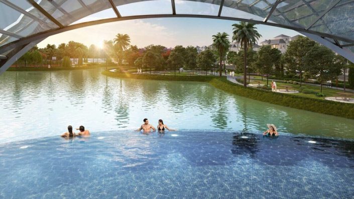 Bể bơi nội khu chuẩn resort Green Villas