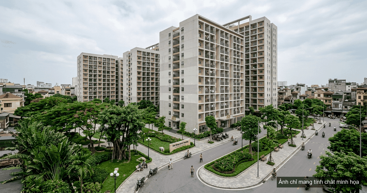 Phối cảnh khu căn hộ nhà ở xã hội tại xã Phúc Thịnh thành phố Hà Nội năm 2026