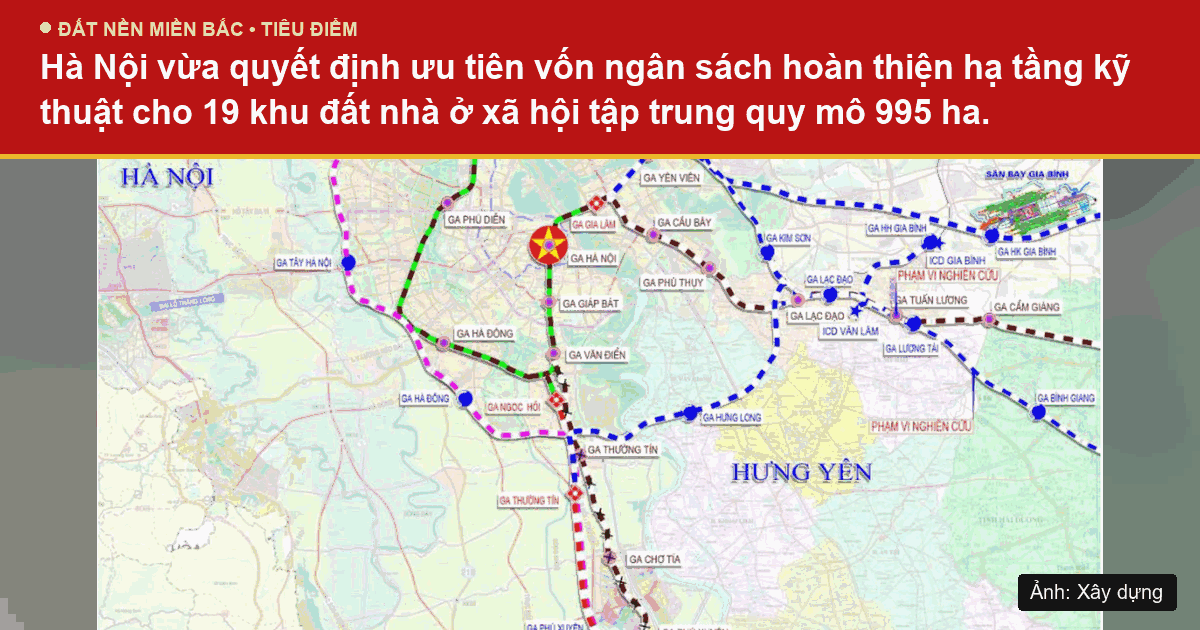 Quy hoạch các khu đất nhà ở xã hội tập trung tại Hà Nội năm 2026