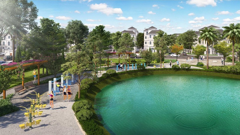 Hồ cảnh quan sinh thái Vinhomes Green Villas