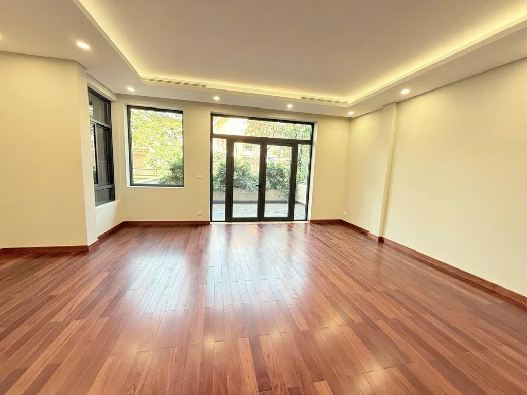 Không gian phòng khách hoàn thiện nhà liền kề HD Mon City