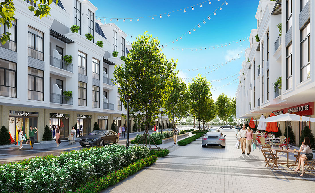 Không gian cảnh quan xanh tại KĐT Hinode Royal Park