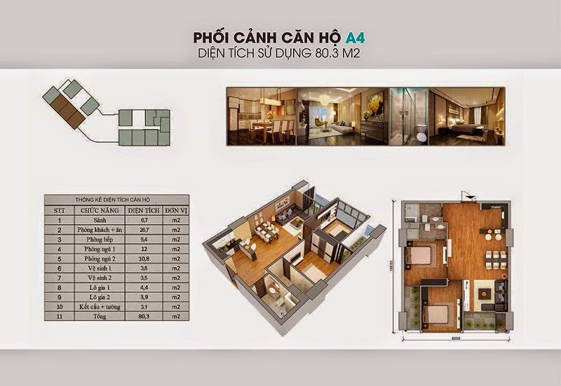 Căn A4 80.3m2 The Garden Hill