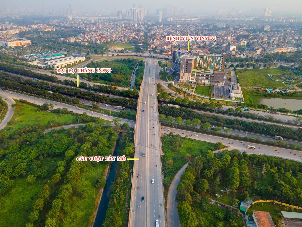 Nút giao Cầu Ngà Tây Mỗ kết nối đại đô thị Vinhomes Smart City