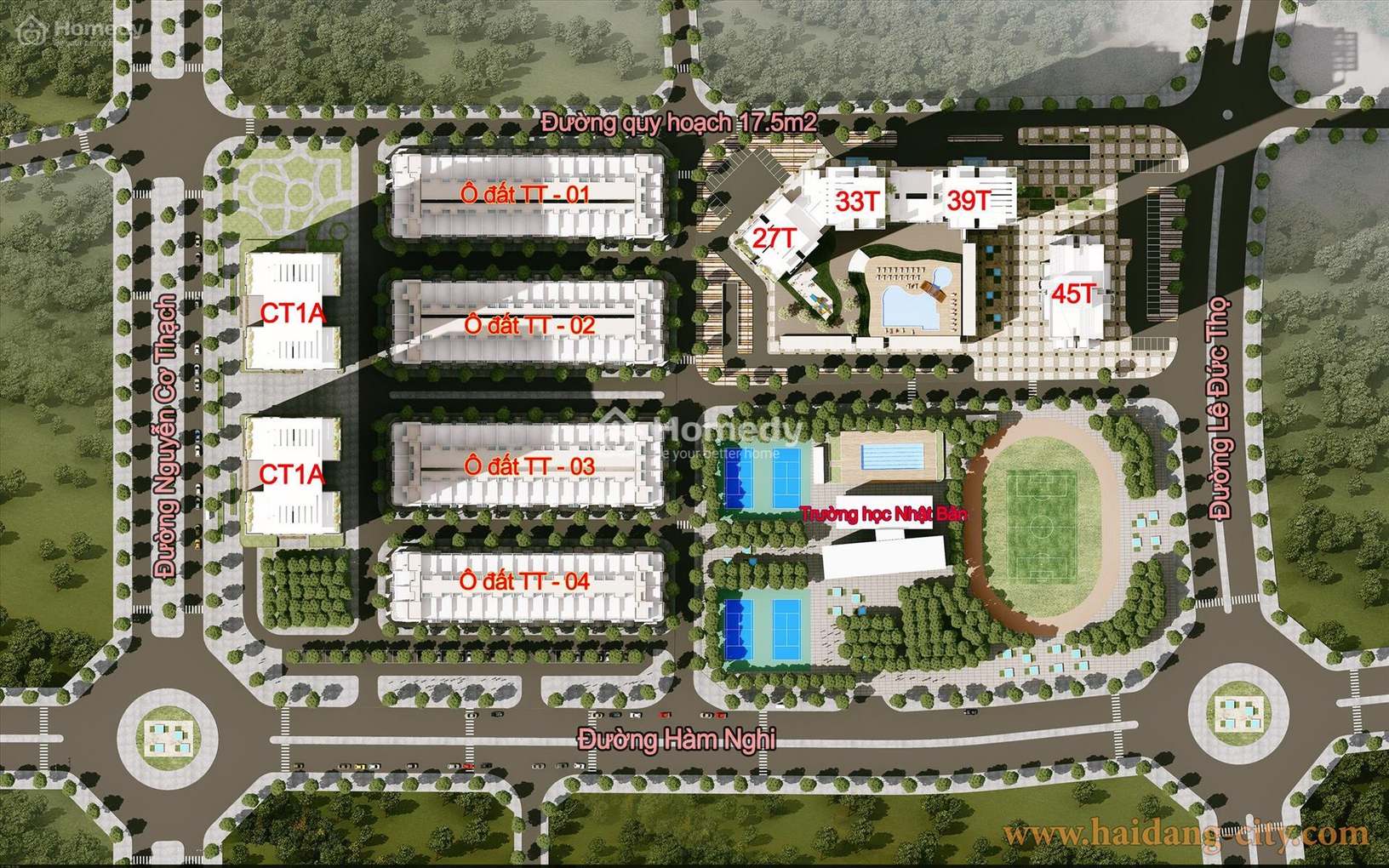 Phối cảnh tổng thể dự án tổ hợp biệt thự liền kề HD Mon City