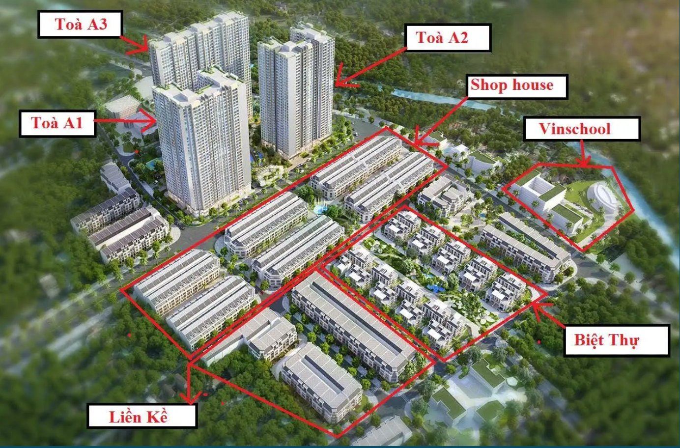 Sơ đồ quy hoạch phân khu The Botanica Vinhomes Gardenia