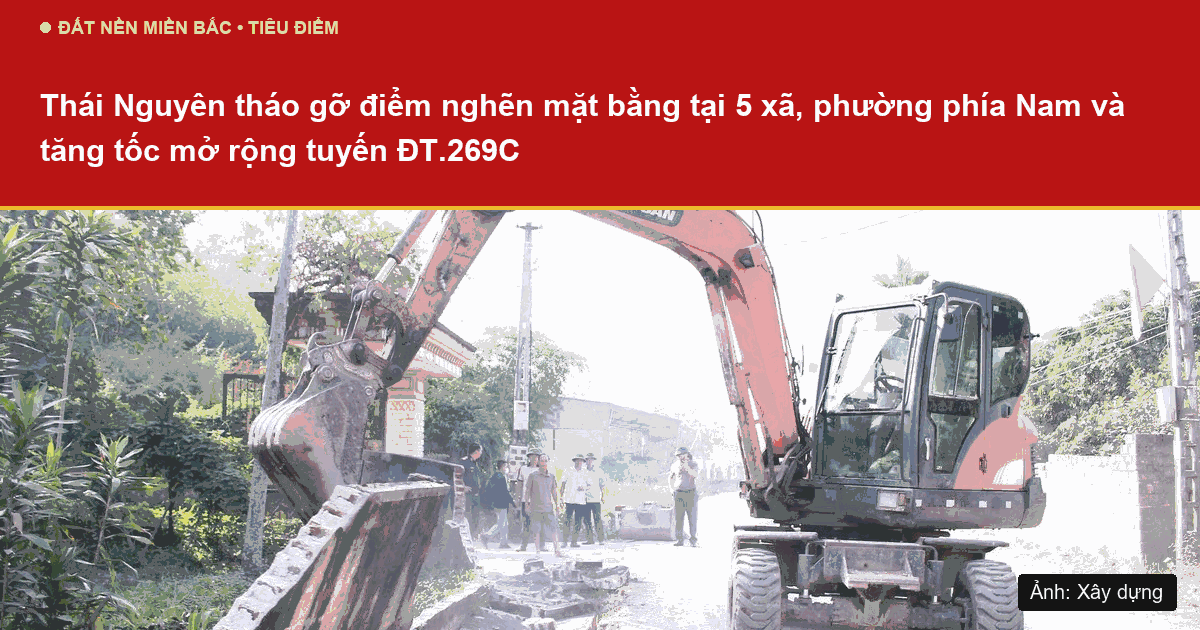 Thi công nâng cấp mở rộng tuyến đường tỉnh ĐT.269C kết nối hạ tầng giao thông tại tỉnh Thái Nguyên